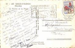 CPSM Sande von olonne der Swimmingpool und der Strand