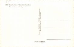 CPSM Sande von olonne der Damm gesehen vom Strand