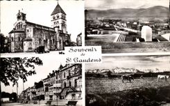 CPSM Saint Gaudens collegial the Monument of the Three Marshals the town hall Pyrenean Landscape