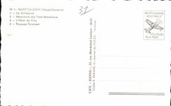 CPSM Saint Gaudens collegial the Monument of the Three Marshals the town hall Pyrenean Landscape