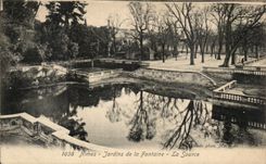 CPA Nimes Garten des Brunnens die Quelle