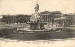 CPA Nimes der Esplanade (Gesamtabbildung)