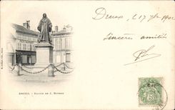 CPA Dreux Statue von J Rotrou