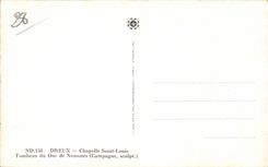 CPA Dreux Wolbung-St- Louisgrab des Herzogs der Nemours Landschaft