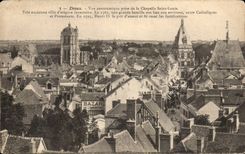 CPA Dreux Panoramic View taken of the vault Louis Saint