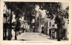 CPA Dreux Boulevard Louis Burrow and Metezeau place