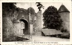 CPSM Bonneval the door St Roch and the tower 15th