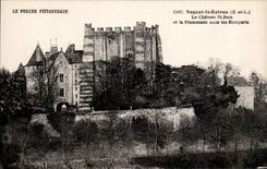 CPA Nogent Rotrou the castle St Jean and the walk under the walls