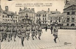 CPA Orleans the festivals of Jeanne of arc Hommage May 7th and 8th has Jeanne of arc by the army the 8th Hunters