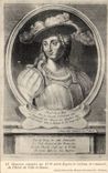 CPA Orleans Engraving of Jeanne of arc according to the table of Caumont of the town hall of Rouen