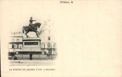 CPA Orleans Statue of Jeanne d' Arc