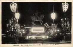 CPA Orleans Fetes of Jeanne d' Arc 7 Illuminations May 8th places of Martroi