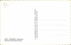 CPSM Bergerac Seen of the city since the bridge