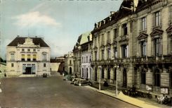 CPSM Mount of Marsan the town hall and the Post office