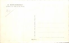 CPSM Mount of Marsan the town hall and the Post office