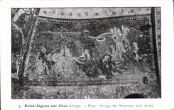 CPA Saint Aignan sur Cher Crypte Pieta Groupe de donateurs (11eme)