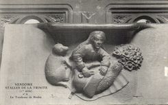 CPA Vendome Stalles de la Trinite La tondeuse de brebis