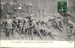 CPA Low Orleans relief of Statue the Jeanne d' Arc