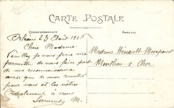 CPA Orleans Bas relief of Statue of Jeanne of arc Jeanne brulee lives has Rouen in 1431