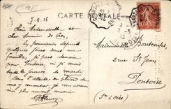 CPA Orleans Martroi the street of the Republic Train station