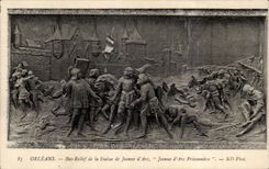 CPA Low Orleans relief of Statue of Jeanne of arc Jeanne of arc prisonniere