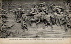 CPA Low Orleans relief of Jeanne of arc by Vital Dubray the departure for Chinon