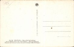 CPA Orleans Bas relief of Statue of Jeanne of arc Place of Martroi Lord sent to me to help the good city