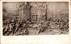 CPA Low Orleans relief of Statue of co Jeanne of arc by Vital Dubray Jeanne of arc to the attack of the turrets