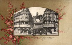 CPA Orleans the place of Martroi and Statue of Jeanne of arc