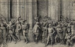 CPA Low Orleans relief of Statue of Jeanne of arc