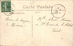 CPA Gien View of the bridge and the suburb of Berry