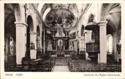 CPA Interior Gien of the church Saint Louis