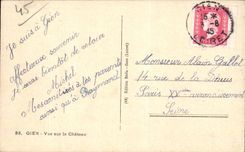 CPA Gien Seen on the castle