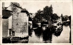 CPA Montargis der Kanal und die alte Stadt