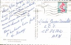 CPSM Bassin d'Arcachon Un terrain de camping