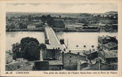CPA Libourne Saint gesehen vom Glockeaufsatz der Kirche Jean in Richtung zur Steinbrucke