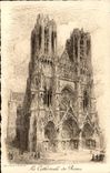 CPA the cathedral of Reims