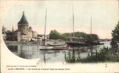 CPA Libourne Rander der Insel und Umdrehung der grossen Brucke