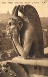 CPA Paris Eglise Notre Dame Chimere Le penseur
