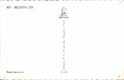 CPSM Cinema Actor Actress Belinda Lee