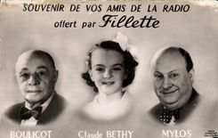 CPSM Cinema Actor Actress Souvenir of your friends of radio operator Boulicot Claude Bethy Mylos