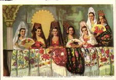 CPA Spain Spain Espana a bullfight Places D honor Folklore Costume