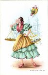 CPA Spain Spain Espana Woman Andalucia Folklore Costume