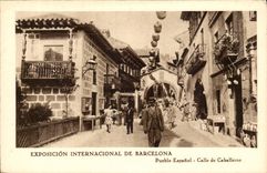 CPA Spain Spain Espana Exposicion Internacional de Barcelona Pueblo Espanol Fixes of Caballeros