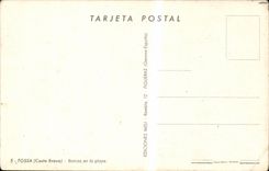 CPA Spain Spain Espana Tossa Costa Faced Barcas in the playe