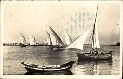 CPA Palavas the floods Departure for the sin