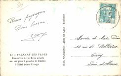 CPA Palavas floods Together of Right Bank in the 1st plan on the left the casino the hotel beautiful shore