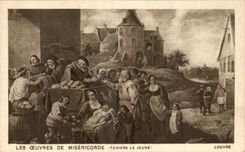 CPA Musee du Louvre Paris Les oeuvres de misericorde Teniers le jeune