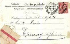 CPA Illustrator the post office in Abyssinie Lion