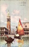 CPA Italy Italia Venezia Piazzetta paved Laguna